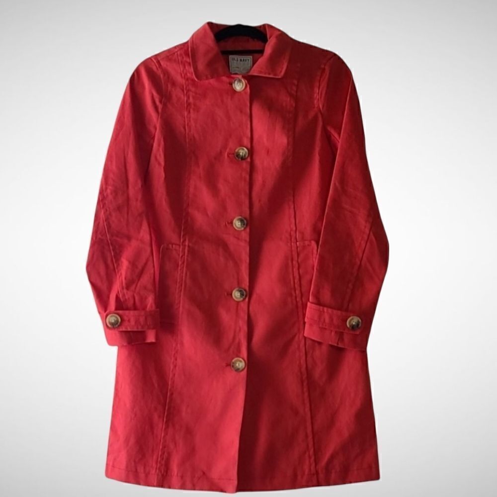 Old Navy Coral Trench Coat Small